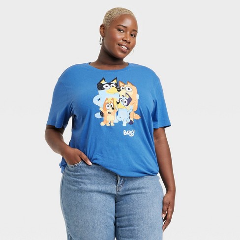 Women's Bluey Short Sleeve Graphic T-shirt - Blue 3x : Target