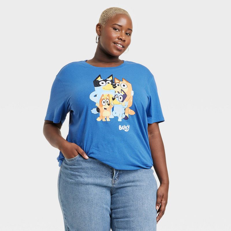 Women's Bluey Short Sleeve Graphic T-Shirt - Blue, 1 of 6