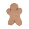 Saro Lifestyle Gingerbread Man Poly Filled Throw Pillow, 9"x12", Brown - 2 of 3