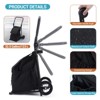 2 In 1 Metal Foldable Shopping Cart with Seat, 132 LBS Capacity, Adjustable Handle Angle, 600D Oxford Cloth bag, 2 All-terrain 6.7in  Mute Wheels - 3 of 4