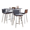 5-Piece Counter Height Dining Set with Adjustable Table and 4 Upholstered Chairs - 2 of 4