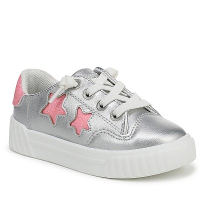 silver / pink metallic