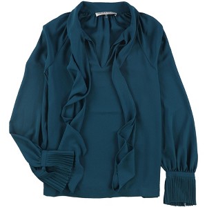 Trina Turk Womens Veracruz Tie Neck Pullover Blouse - 1 of 1