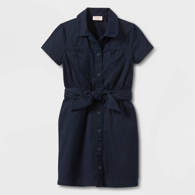 Girls' Short Sleeve Uniform Safari Dress - Cat & Jack™, 1 of 4