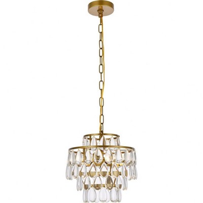 Elegant Lighting Mila 3 - Light Pendant in  Brass