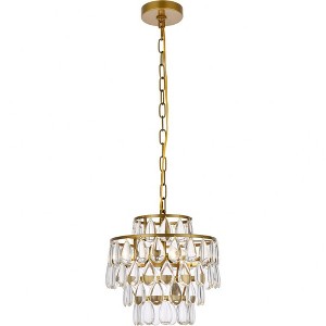Elegant Lighting Mila 3 - Light Pendant in  Brass - 1 of 4