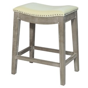 New Pacific Direct Elmo Bonded Leather Counter Stool, Beige - 1 of 4