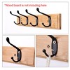 Unique Bargains Zinc Alloy Wall Mounted Rust Resistant Coat Hook 5 Pcs - 2 of 3