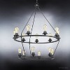 Urban Ambiance Luxury Industrial Chandelier,  41-5/8" x 36",  Charcoal Finish, UHP2247 - 3 of 4