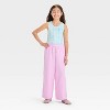 Girls' Paperbag Waist Gauze Pants - Cat & Jack™ - 3 of 3