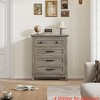 4 Dresser for Bedroom, 34.8 in Tall Vertical Drawer Dresser with Large Storage, Freestanding Wooden Closet Chest for Bedroom, Living Room - 3 of 4