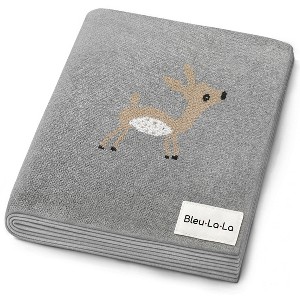 100% Luxury Cotton Knit Swaddle Receiving Blanket for Newborns and Infant Boys and Girls - 1 of 4