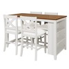 NicBex Dining Table Set for 4 Kitchen Table 5 Pieces Counter Height Rustic Farmhouse Wooden Bar Table for Dining Room - 2 of 4