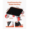 VEVOR Furniture Dolly,Maximum Load 1200lbs, Heavy Duty Furniture Movers with 5 360° Rotation Wheels,Carbon Steel Panel,Lift Slider Tool Set Black&Red - 4 of 4