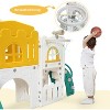 8-in-1 Toddler Playground Activity Set,Slide,Climber,Basketball Hoop,Tunnel,Telescope,Steering Wheel&Storage,Durable Indoor/Outdoor Play Equipment - 4 of 4