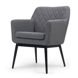 Anita Quilted Back Accent Chair Gray - Wyndenhall