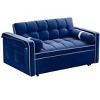 NicBex Modern Pull Out Sofa Bed Velvet Convertible Sleeper Sofa with Side Pockets and Pillows for Living Room - 2 of 4