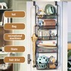 Over The Door Pantry Organizer, Pantry Organization and Storage, Black Hanging Basket Wall Spice Rack with Adjustable Baskets - 3 of 4