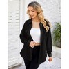 Womens Velvet Long Sleeve Button Down Shirts Casual Blazer Jacket Oversized Blouses Tops - 3 of 4