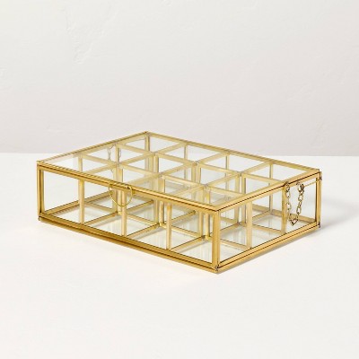 Small Metal and Glass Display Box - Hearth & Hand™ with Magnolia