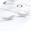 14K White Gold Marque Cut Swarovski Crystal Climber Crawler - 2 of 4