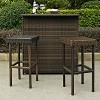 Palm Harbor 2pk Outdoor Wicker Bar Height Stools: Steel Frame, UV-Resistant - Crosley - 3 of 4