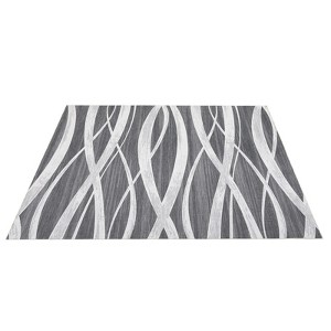 8x10 Washable Area Rugs, Rug for Living Room, Soft Modern Wave Distressed Carpet, Non-Slip Entry Rug, Print Rug, Low Pile Non-Shedding Foldable Rugs - 1 of 4