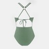 Women's V Neck Tummy Control Double Straps One Piece Swimsuit - Cupshe - 2 of 4
