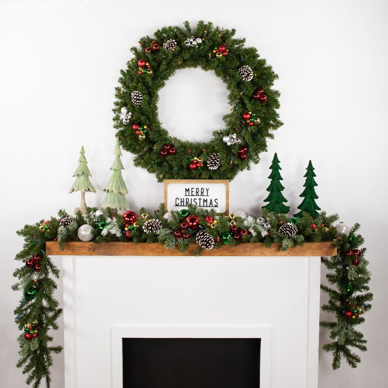 Northlight 36" Prelit Canadian Pine Artificial Christmas Wreath - Multi Lights, 3 of 9