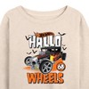 Women's - Hot Wheels - Halloween Lightweight French Terry Wide Neck Long Sleeve Shirt - 2 of 4