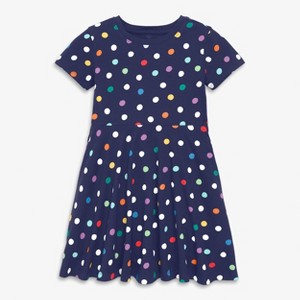 Primary Kids Twirly Dress in Rainbow Confetti Dots - 1 of 1