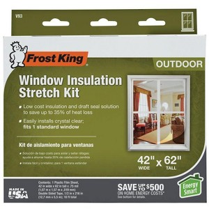 Frost King Clear Stretch Outdoor Window Film Insulator Kit 42 in. W X 62 in. L - 1 of 1