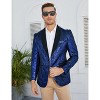 WhizMax Men's Fashion Suit Jacket Blazer One Button Luxury Weddings Party Dinner Prom Tuxedo - 2 of 4