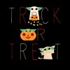 Juniors Womens Star Wars The Mandalorian Halloween Grogu Trick or Treat T-Shirt - 2 of 4