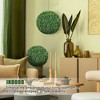 Resenkos 2-Pack 16-Inch Artificial Boxwood Ball Topiary, Outdoor Fake Plant Decor, Green - 4 of 4