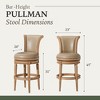 Maven Lane Pullman Swivel High Back Vegan Leather Bar Height Bar Stool - 4 of 4