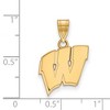 Black Bow Jewelry 14k Yellow Gold Wisconsin Badgers NCAA Medium Pendant - 2 of 3