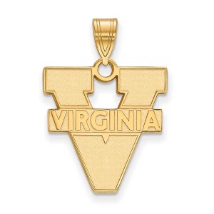 Black Bow Jewelry 14k Yellow Gold Plated Sterling Silver Virginia Wahoos NCAA Large Pendant - 1 of 3