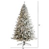 Nearly Natural 9-ft Flocked Rock Springs Spruce Christmas Tree with 650 LED Lights and 1550 Bendable Branches - 2 of 4