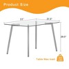 Syemin End Table, Coffee Table Accent Table with Tempered Glass Top and Metal Legs for Modern Living Room, Clear, 51"*31.5"*29.5" - 3 of 4