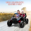 coucheta 24V Ride On Toys for Kids with Remote Control, 2-Seater UTV with Music & Light, 4WD Powerful Electric Vehicle with 4 Shock Absorbers - 3 of 4