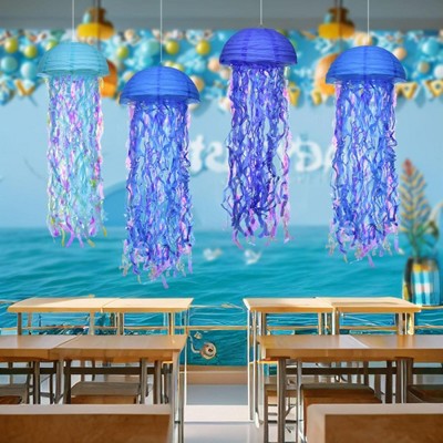 Empire DigiLabs Vibrant Hanging Jellyfish Paper Lanterns