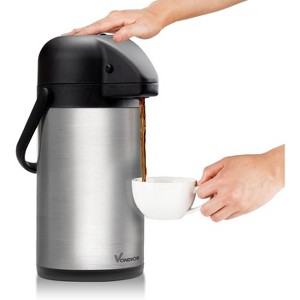 Vondior Airpot Coffee Dispenser with Pump - Insulated Stainless Steel Thermal Beverage Dispenser - 1 of 4