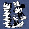 Girls' - Disney - Minnie Black And White Fitted Short Sleeve Graphic T-Shirt - 2 of 4
