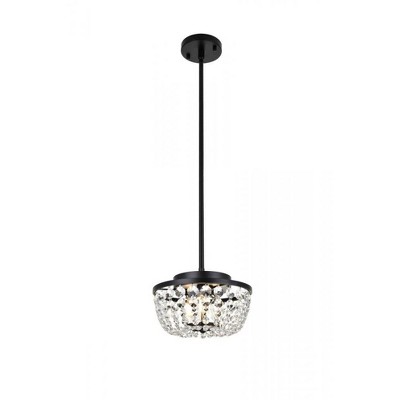 Elegant Lighting Gianna 10 inch pendant in black
