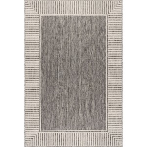 Nuloom Asha Striped Border Stain Resistant High Traffic Outdoor Area Rug - 1 of 4