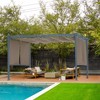 Aoodor 120'' x 155.1'' Outdoor Pergola with Retractable Canopy, Aluminum Frame, 4 Pieces Patio Sun Shade Shelter for Backyard, Deck-Brown - 4 of 4