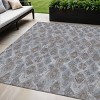 Sky Blue And Silver Geometric Washable Indoor Outdoor Area Rug - 2 of 4