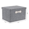 REGALWOVEN Collapsible Fabric Storage Bin with Lid and Handle for Shelves Closet 2 Pcs - 4 of 4