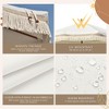LAGarden 7 Ft Fringe Umbrella Replacement Canopy Top Cover Boho Outdoor Garden,Beige with Tassels,BH7W-01PC - 3 of 4